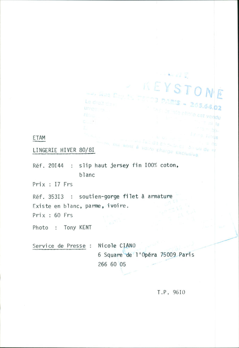 Model in lingerie - Vintage Photograph