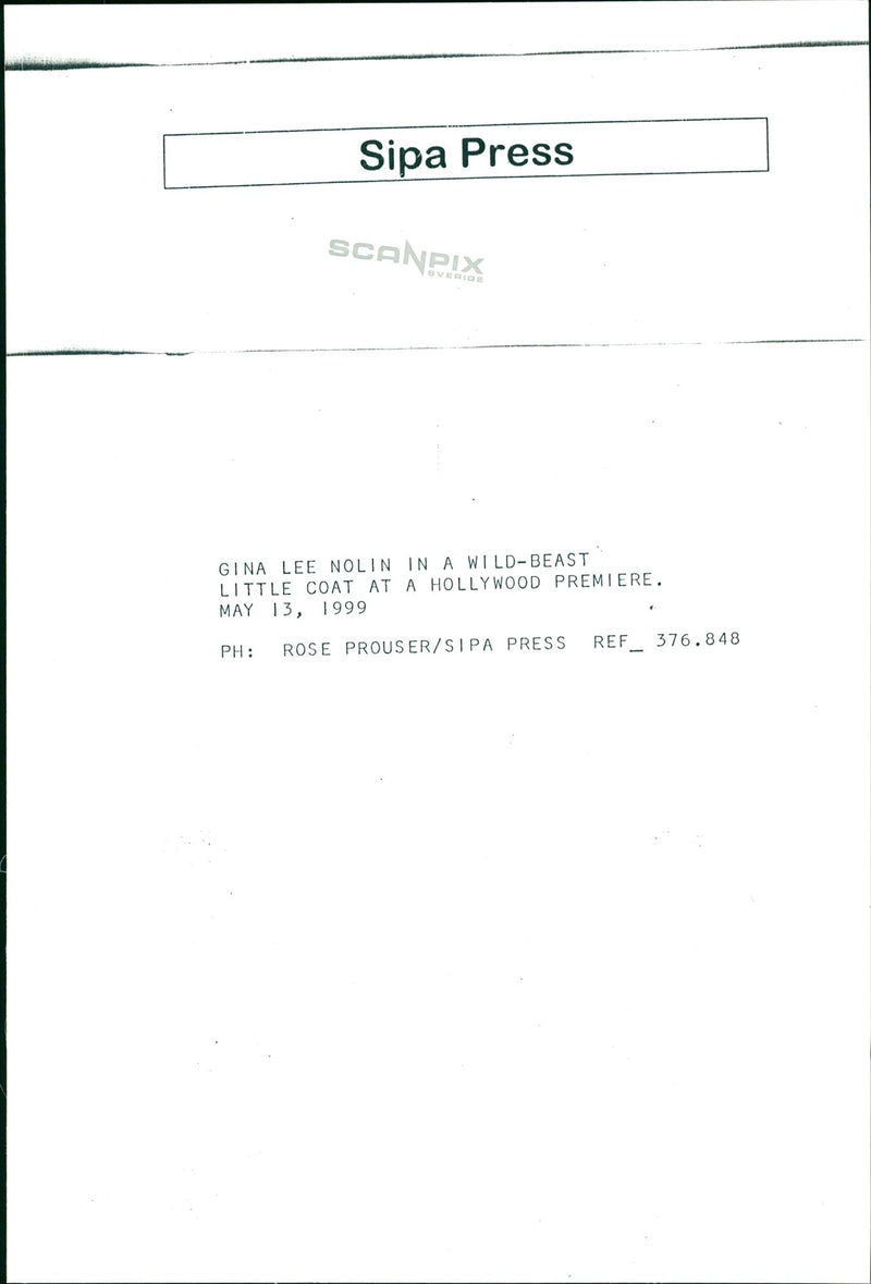 Gina Lee Nolin is an American actress and model - Vintage Photograph