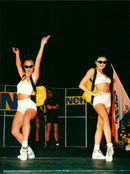 Olympic Games Atlanta with Models Displaying the Swedish Outfit - Vintage Photograph