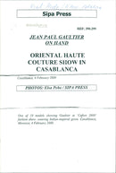 Model on catwalk shows fashion by Jean Paul Gaultier - Vintage Photograph