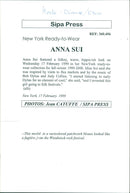 Model on catwalk shows fashion by Anna Sui - Vintage Photograph