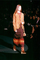 Model on catwalk in clothing by fashion designer Anna Sui - Vintage Photograph