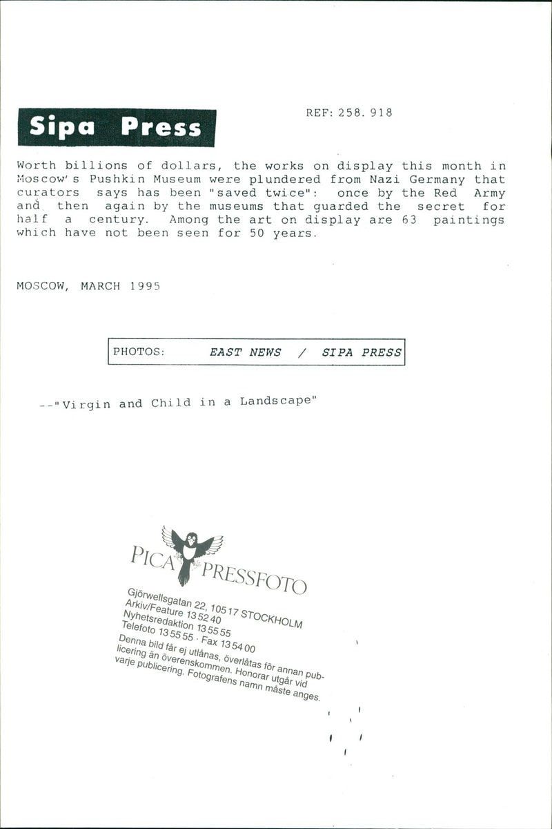 Virgin and Child in a Landscape - Vintage Photograph