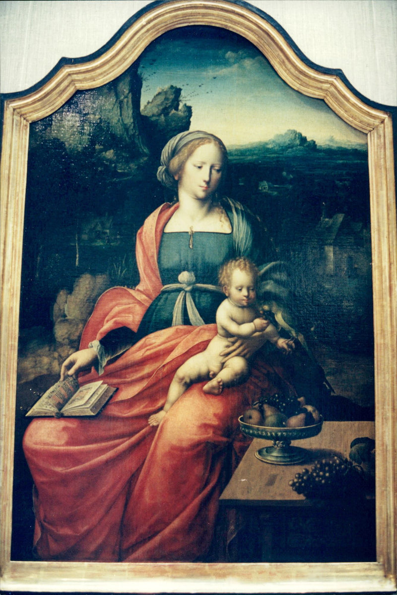 Virgin and Child in a Landscape - Vintage Photograph