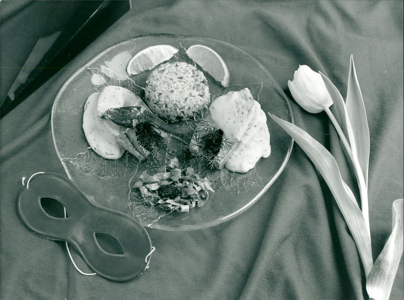 Salmon Dish - Vintage Photograph