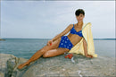 Blue bikini from Breeze and bathrobe from Scampi - Vintage Photograph
