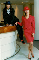 Swedish Fashion Models of 90s Wearing Dresses from Ahlens, Svan Skodon and Vouge - Vintage Photograph