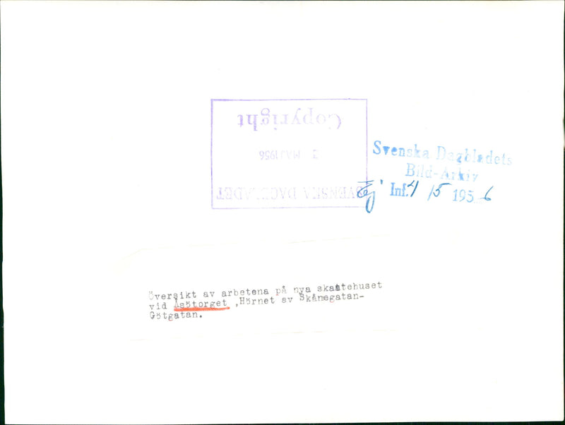 Landscape from the tax building in Gotgatan - Vintage Photograph