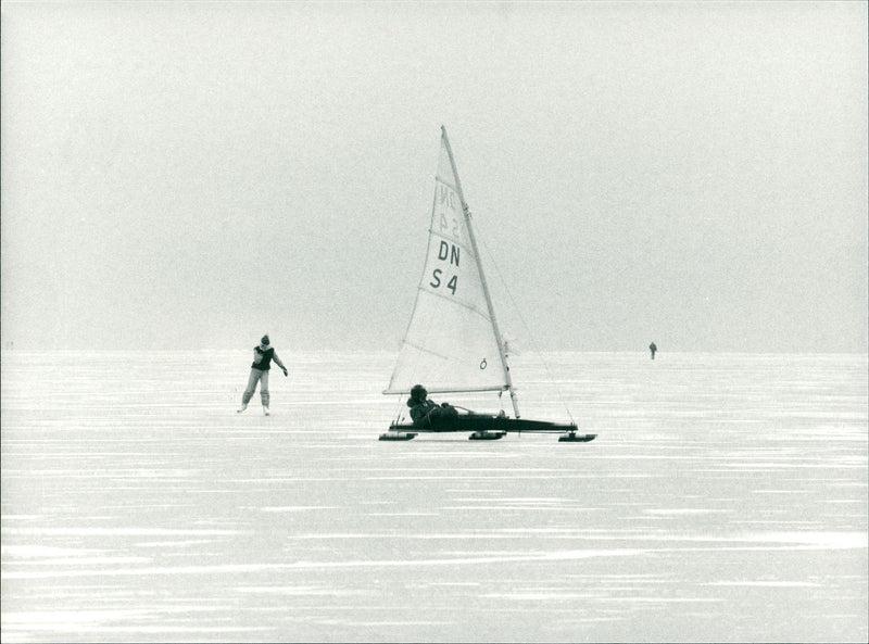 Ice boat - Vintage Photograph