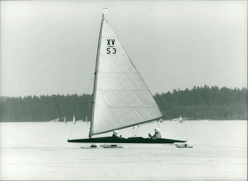 Ice boat - Vintage Photograph