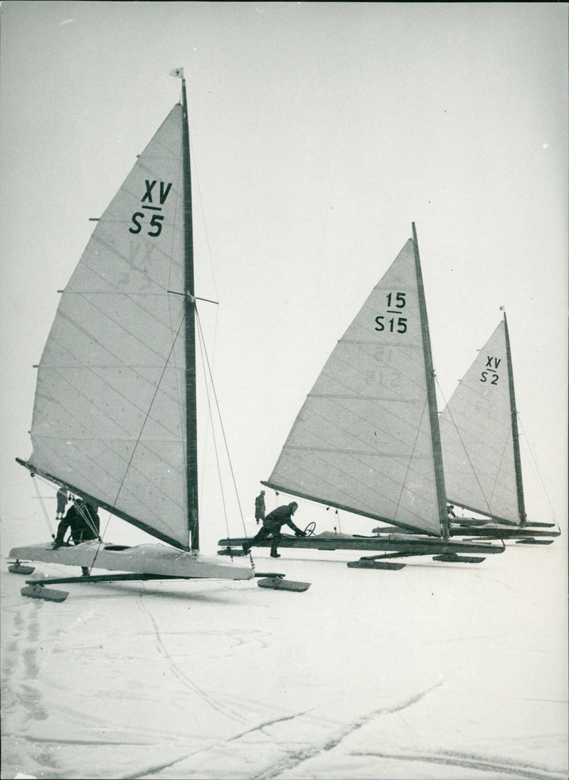 Ice boat - Vintage Photograph