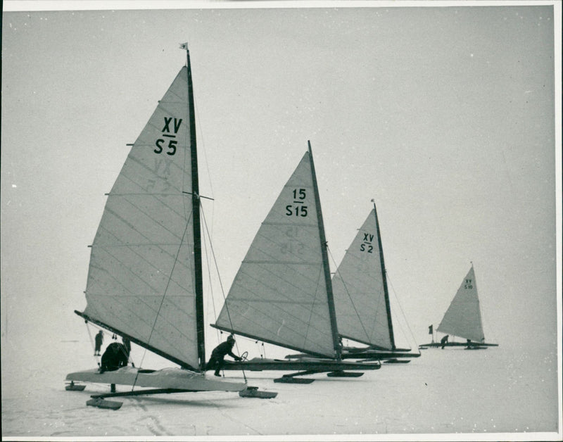 Ice boat - Vintage Photograph