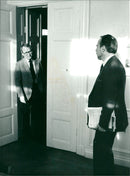 LO's Stig Malm and settlement expedition Chief Gunnar Samuelsson, who can decide on mediation. - Vintage Photograph