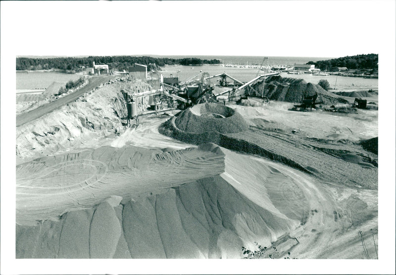 Quarry and shipping port in Karlshamn - Vintage Photograph