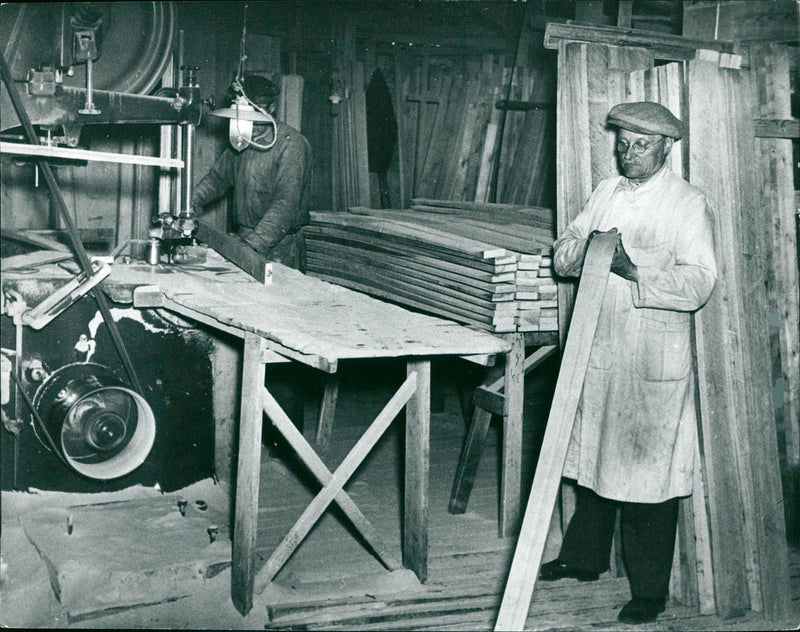 Industry Wood and Saw - Vintage Photograph
