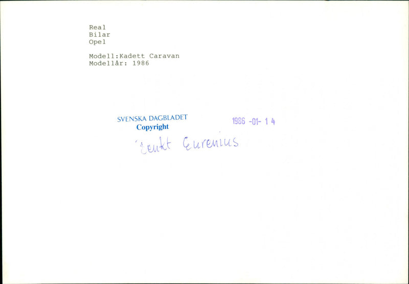 Opel cars, model: Kadett Caravan, model year: 1986 - Vintage Photograph