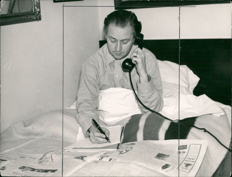 Erik Zetterström is a swedish writer. - Vintage Photograph