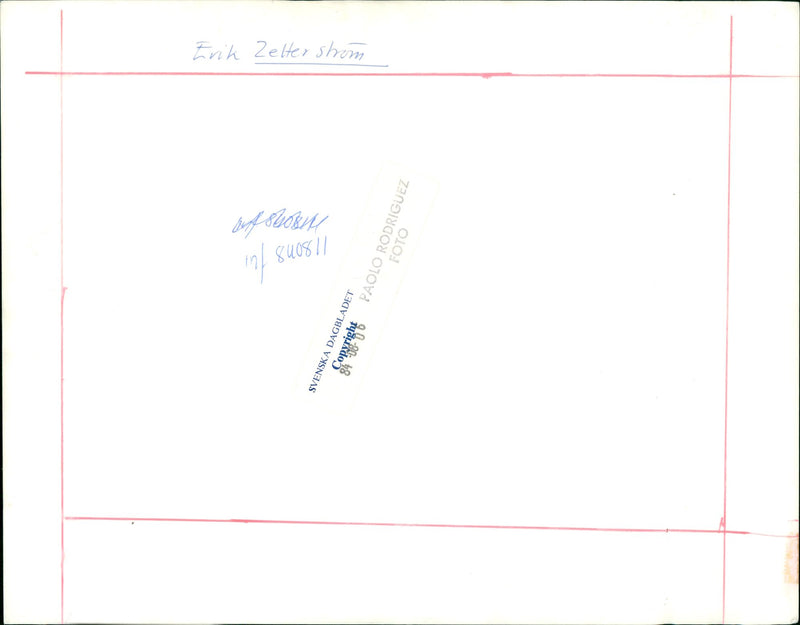 Erik Zetterström is a swedish writer. - Vintage Photograph
