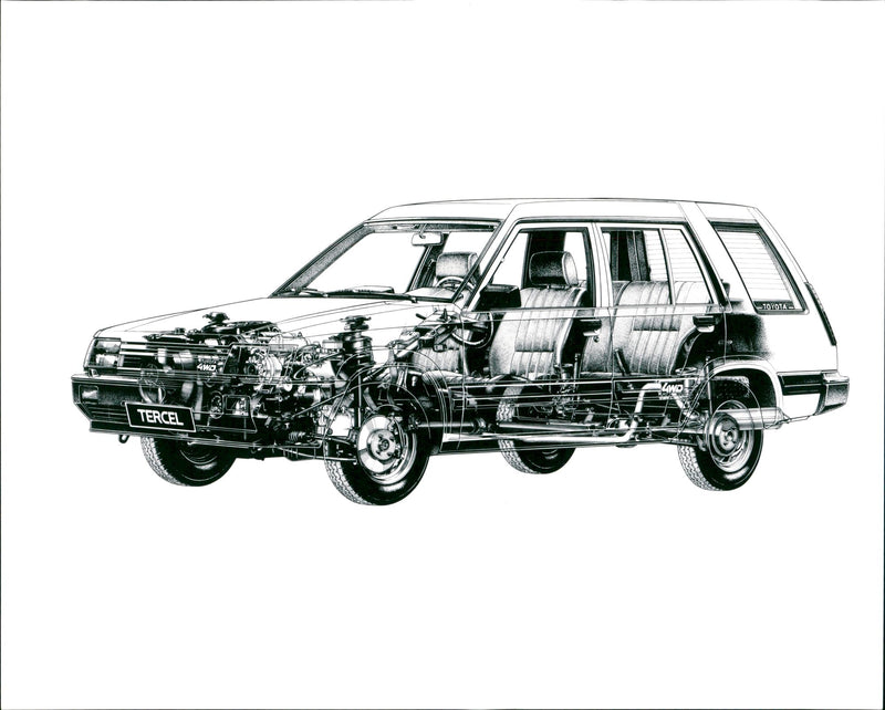 Toyota Car model: Tercel 4WD, model year: 1983. - Vintage Photograph