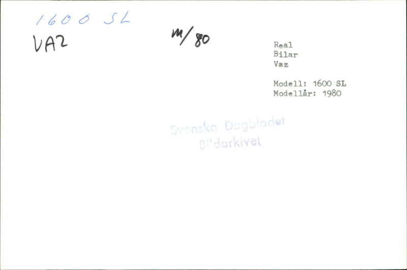 Soviet Car, VAZ 1600 SL, Model 1980 - Vintage Photograph