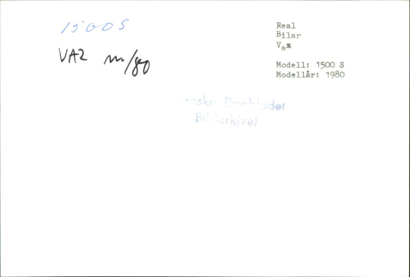 Soviet Car, VAZ 1500 S, Model 1980 - Vintage Photograph