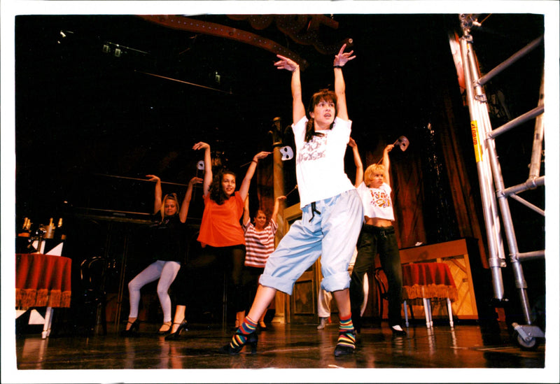 Petra Nielsen and Other Dancers at Musical Cabaret. - Vintage Photograph