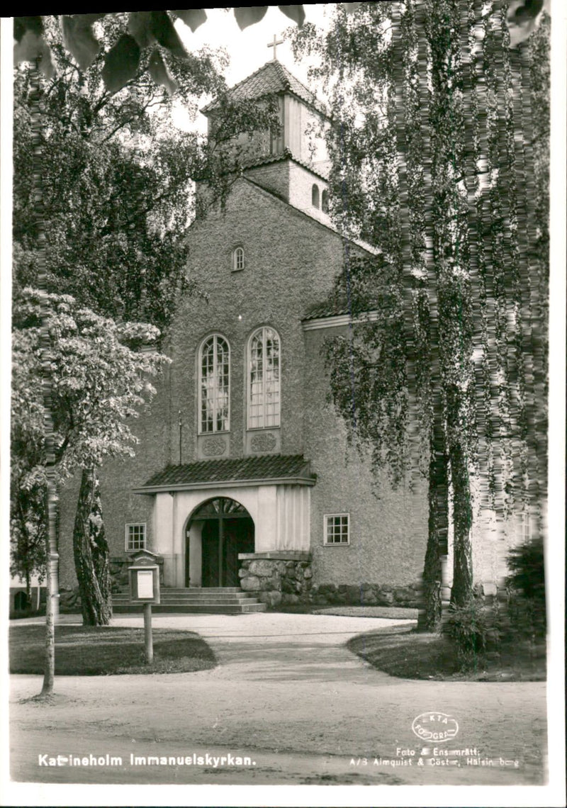 Postcard: Katrineholm Immanuel Church - Vintage Photograph