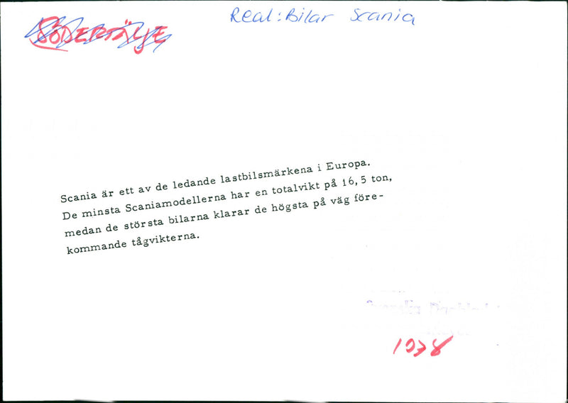 Scania Truck - Vintage Photograph