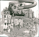 Scania-Vabis DS 10 Engine - Vintage Photograph