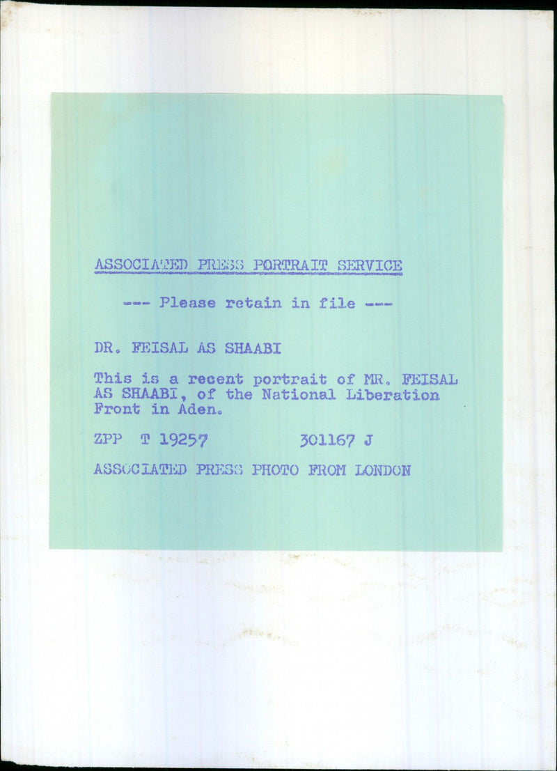 Dr. Feisal As Shaabi - Vintage Photograph