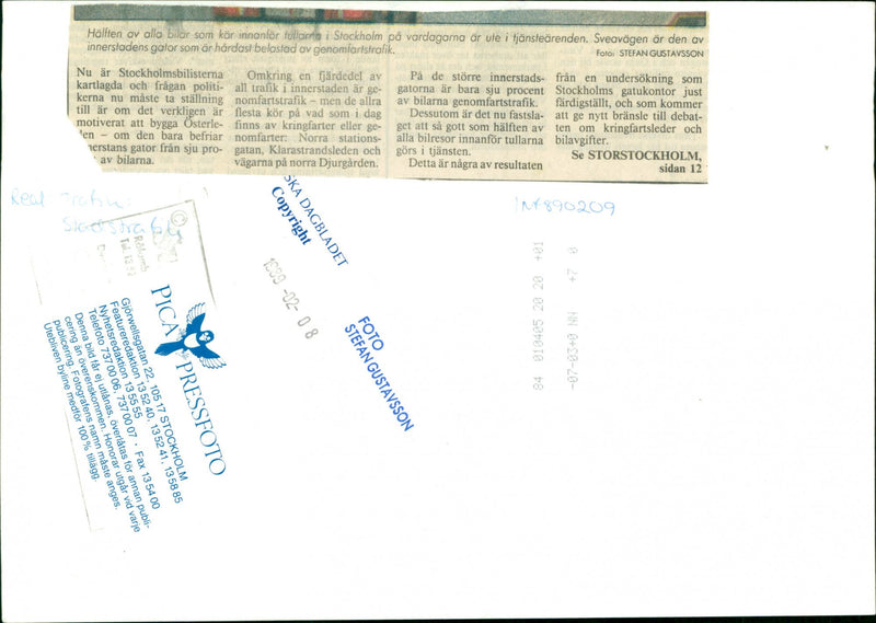 Stockholm, the main street (Sveavägen). - Vintage Photograph