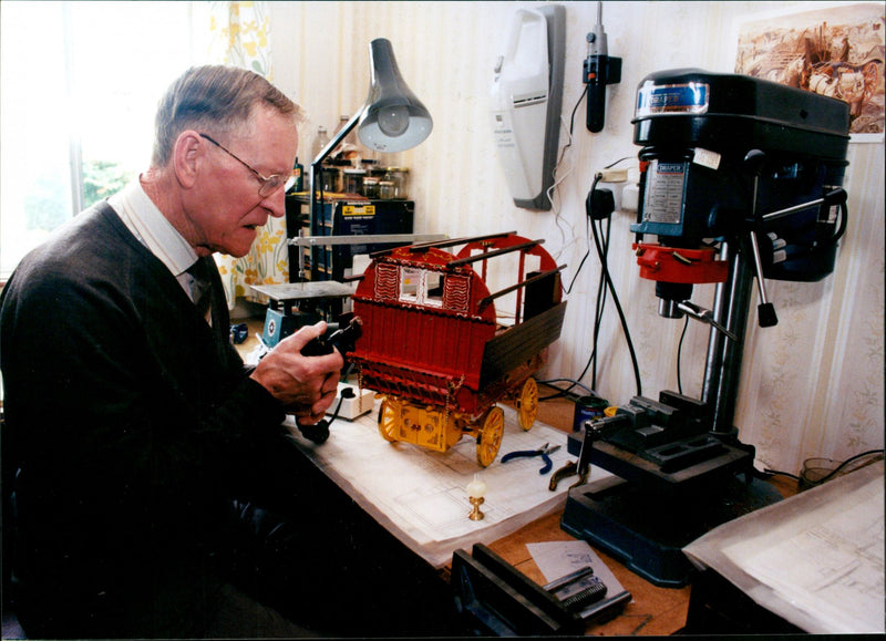 Gwyn Button, Model maker - Vintage Photograph