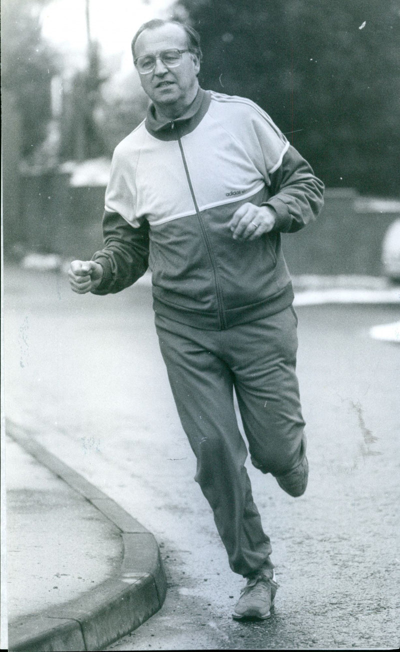 Maurice Burrell in training for the London marathon - Vintage Photograph