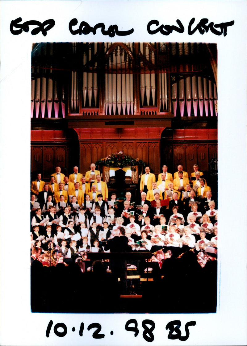 Choir at EDP Carol concert at St Andrews Hall - Vintage Photograph