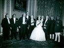 Elizabeth II and Commonwealth Prime Ministers; Godfrey Huggins, Mohammed Ali, Robert Menzies, Charles Swart, Winston Churchill, Sidney Holland, Louis St Laurent, Pandit Nehru and John Kotelawala - Vintage Photograph