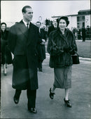 Princess Elizabeth and the Duke of Edinburgh about to go on their commonwealth tour - Vintage Photograph