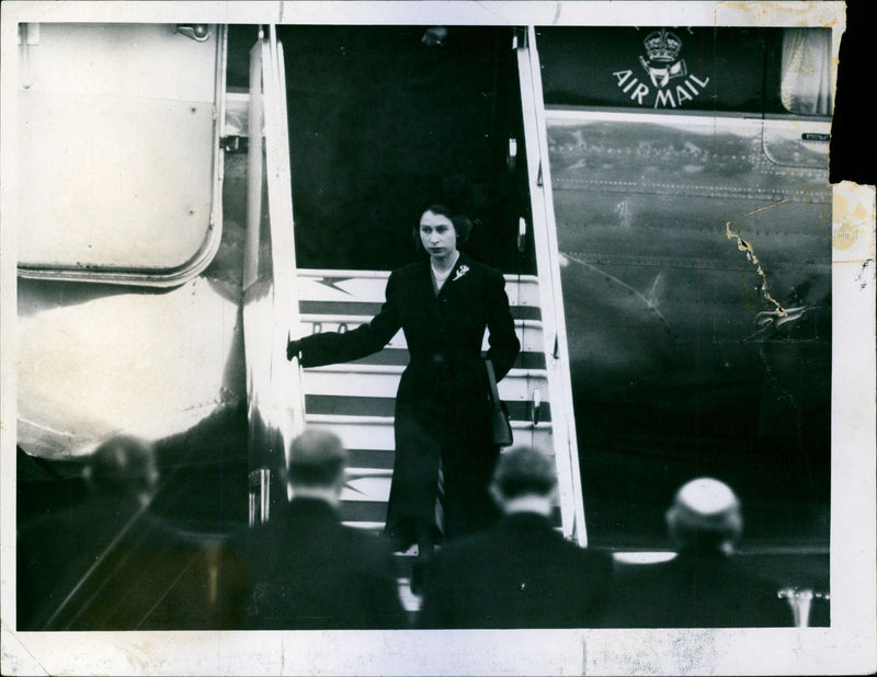 Queen Elizabeth II arrives home - Vintage Photograph