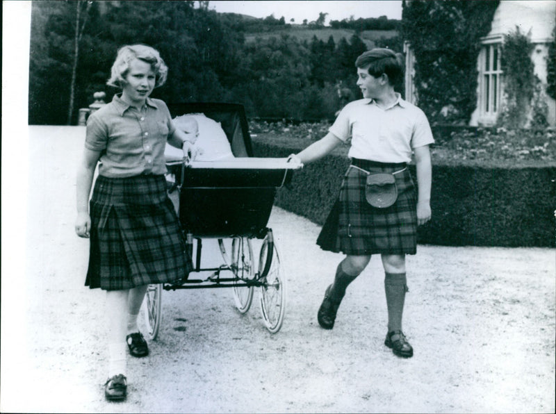 Prince Andrew, Prince Charles and Princess Anne - Vintage Photograph