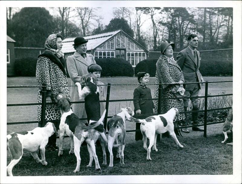 The Queen, Queen Elizabeth The Queen Mother, Prince Charles, Princess Anne and Queen Elizabeth II - Vintage Photograph