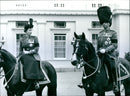 Queen Elizabeth II 25th wedding anniversary. Here with prince Philip on Trooping the Colour Day - Vintage Photograph