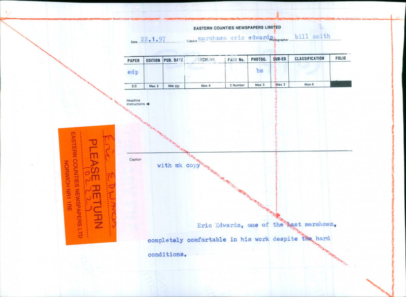 Eric Edward at How Hill Nature Reserve - Vintage Photograph