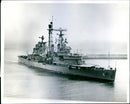 Guided missile cruiser "Little Rock" entering Grand Harbour, Malta - Vintage Photograph