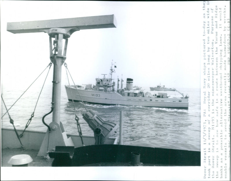 Royal Navy ship "Wolverton" - Vintage Photograph