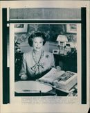 Queen Elizabeth delivering her Christmas Day speech to the Commonwealth - Vintage Photograph