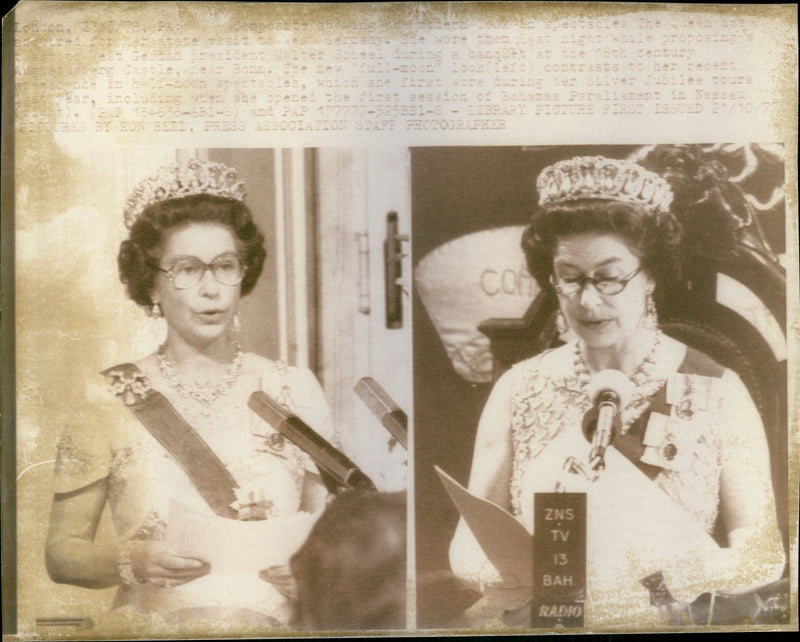 Queen Elizabeth II's state visit to Germany. - Vintage Photograph