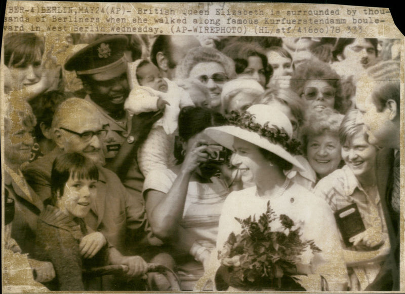 Queen Elizabeth II in West Berlin - Vintage Photograph