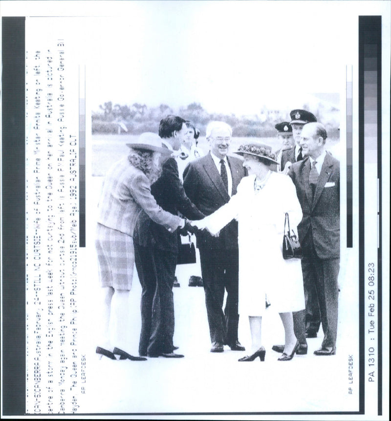 Queen Elizabeth II, Prince Philip, Paul and Annita Keating and Bill Hayden - Vintage Photograph