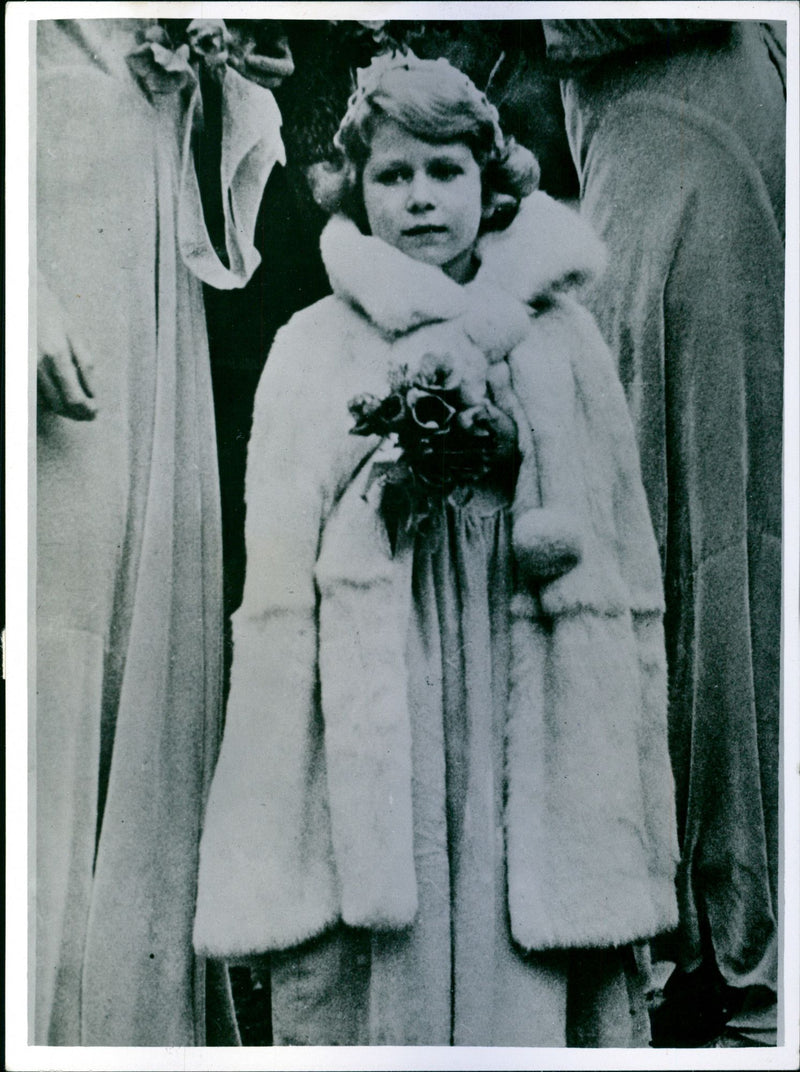 Queen Elizabeth II at the wedding of Lady May Cambridge - Vintage Photograph