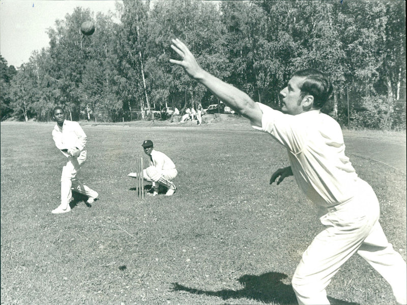 Cricket. Keith Fells - Vintage Photograph