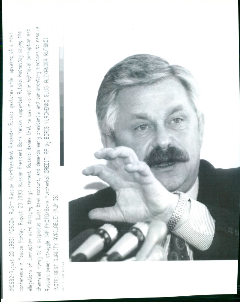 Russian politician Alexander Rutskoy - Vintage Photograph